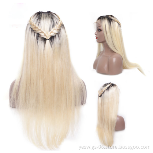 Yeswigs Blonde 1B613 Hd Full Transparent 360 Pre Plucked Lace Frontal Closure Wig Lace Front Wigs Human Hair For Black Women